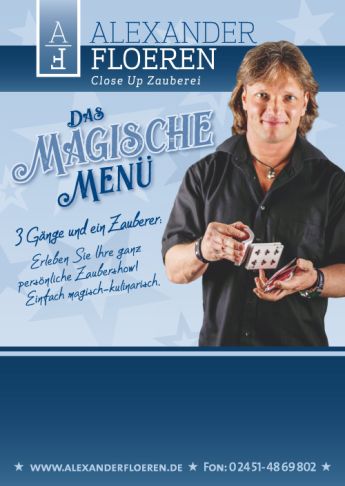 Plakatmotiv Magisches Menü mit Zauberkünstler Alexander Floeren